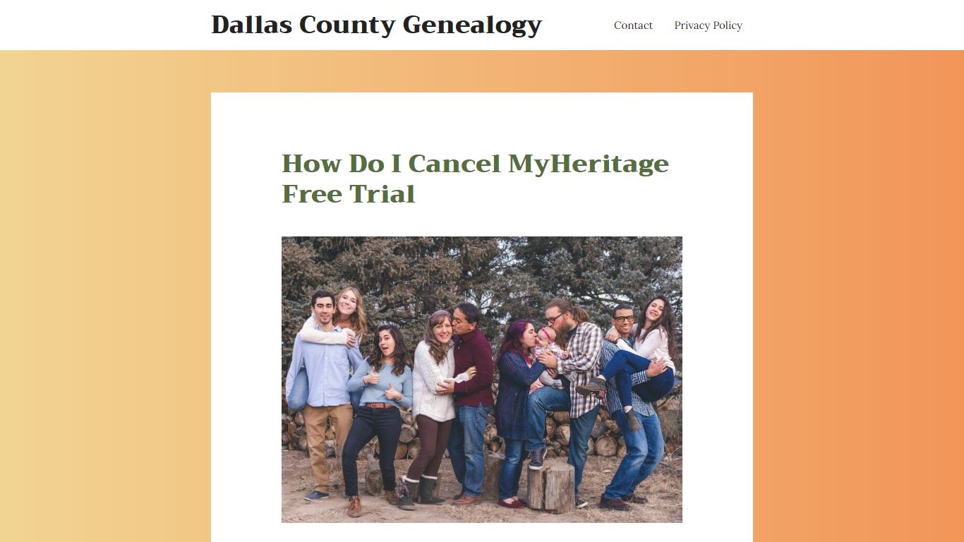 How Do I Cancel MyHeritage Free Trial - Dallas County Genealogy